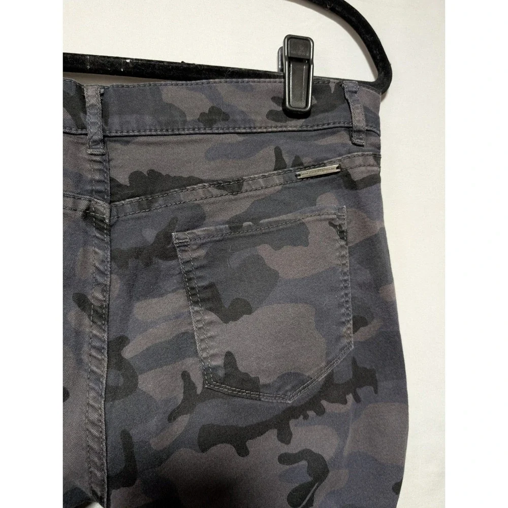 NY&Co. Soho Women's Black Gray Camo Legging Skinny Jeans Zipper Pockets‎ Size 6